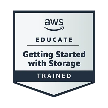 Omax Tech | Certifications | AWS Educate storage training badge Omax Tech | Certifications | AWS Educate storage training badge